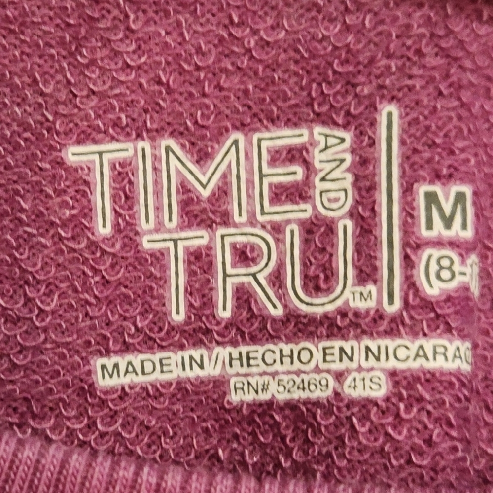 Time and Tru Women's Lavender Sweatshirt - Picture 2 of 3